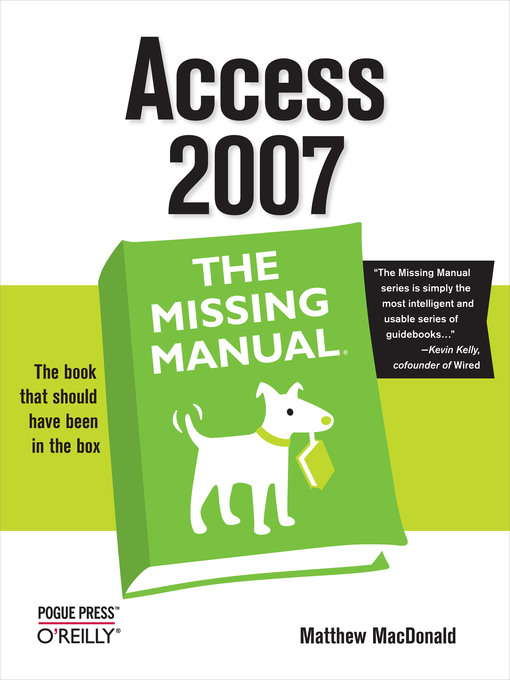 Title details for Access 2007 by Matthew MacDonald - Wait list